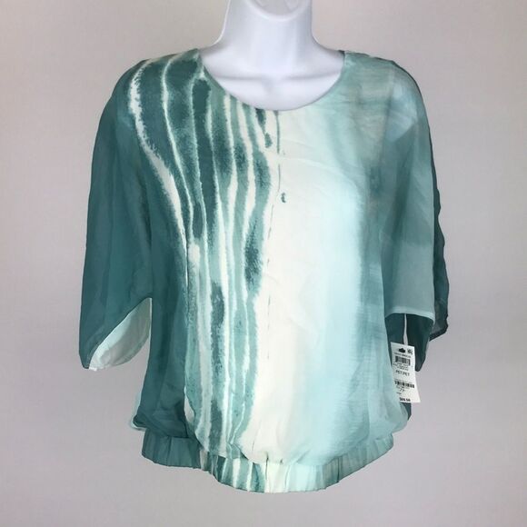 Alfani Petite Printed Wing-Sleeve Top Size PP - Picture 2 of 5